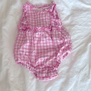 Pink gingham baby bubble